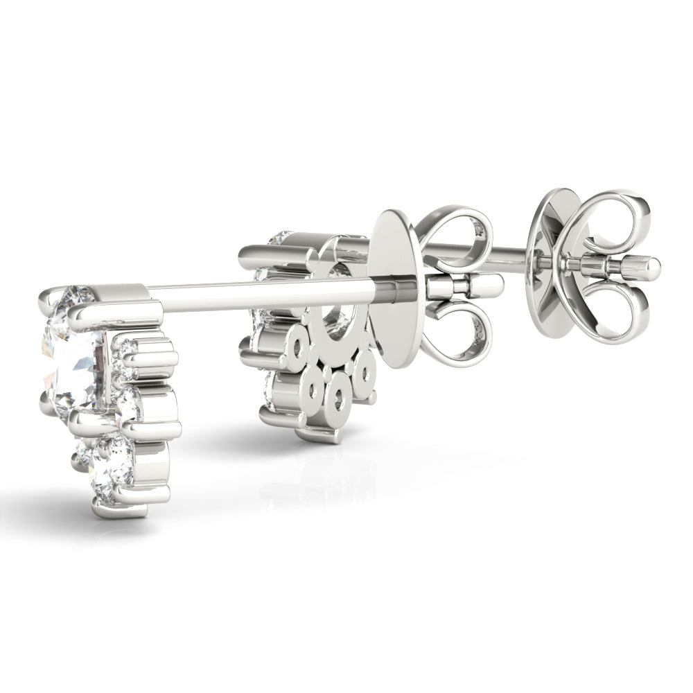 1/3 ct tw Round Lab Grown Diamond Earrings in 14K White Gold