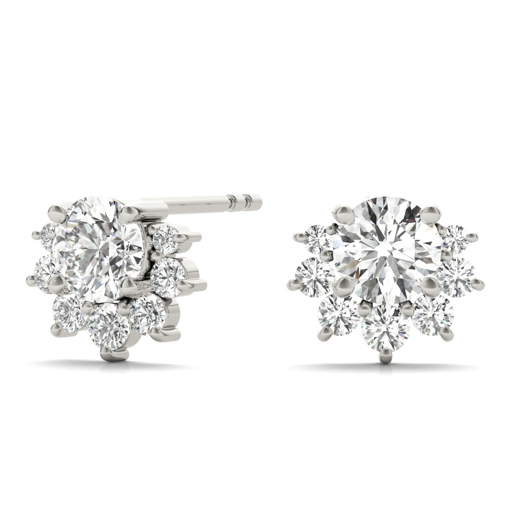 1/3 ct tw Round Lab Grown Diamond Earrings in 14K White Gold