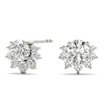 1/3 ct tw Round Lab Grown Diamond Earrings in 14K White Gold