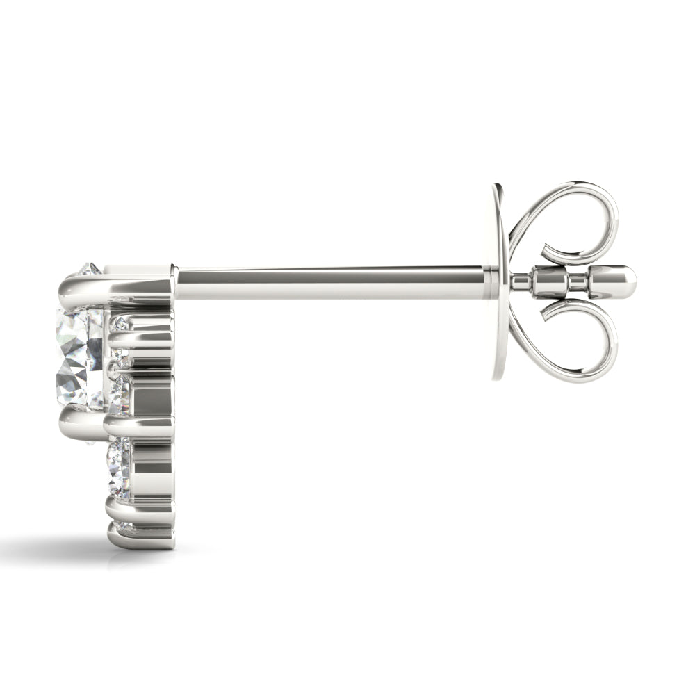 1/3 ct tw Round Lab Grown Diamond Earrings in 14K White Gold