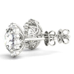1 1/2 ct tw Round Lab Grown Diamond Earrings in 14K White Gold