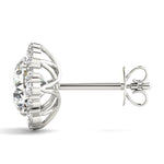1 1/2 ct tw Round Lab Grown Diamond Earrings in 14K White Gold