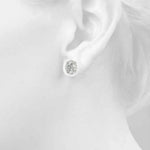 1 1/2 ct tw Round Lab Grown Diamond Earrings in 14K White Gold
