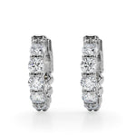 7/8 ct tw Lab Grown Diamond Earrings in 14K White Gold