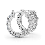 7/8 ct tw Lab Grown Diamond Earrings in 14K White Gold