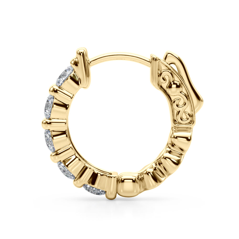 7/8 ct tw Lab Grown Diamond Earrings in 14K Yellow Gold