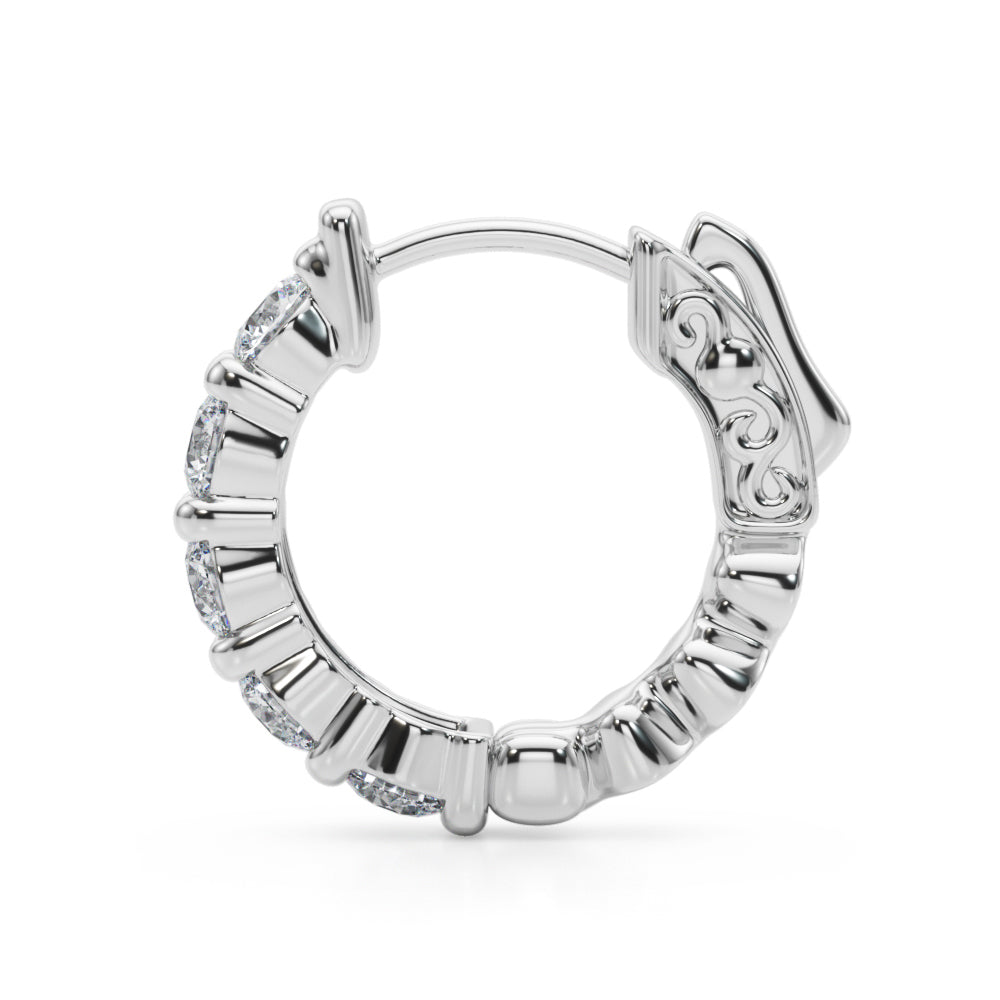 7/8 ct tw Lab Grown Diamond Earrings in 14K White Gold