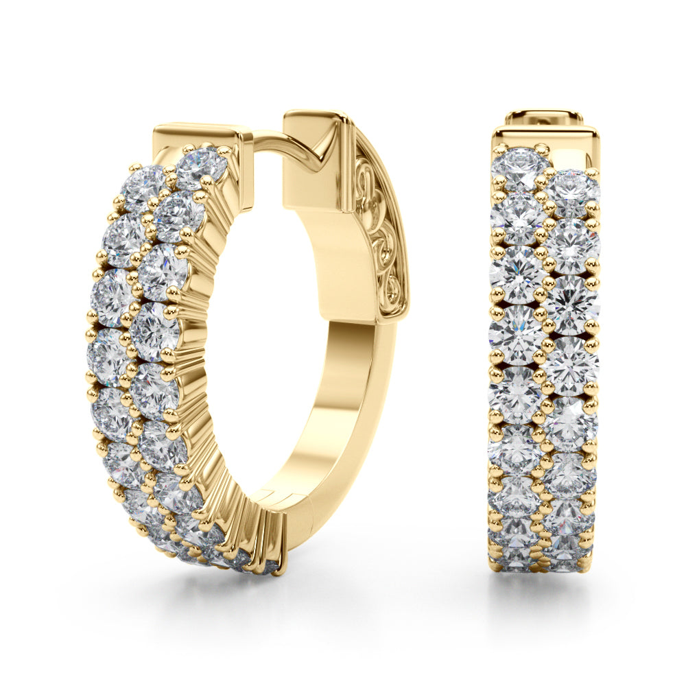 1/2 ct tw Lab Grown Diamond Earrings in 14K Yellow Gold