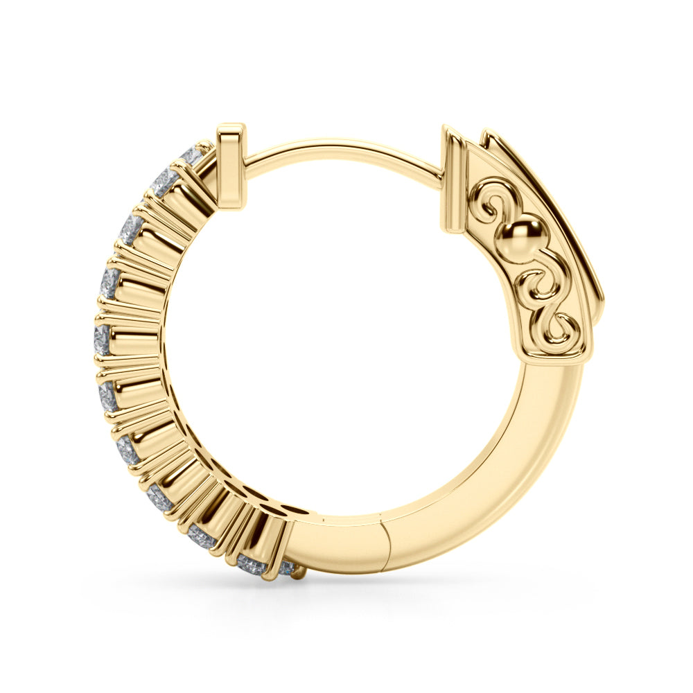 1/2 ct tw Lab Grown Diamond Earrings in 14K Yellow Gold