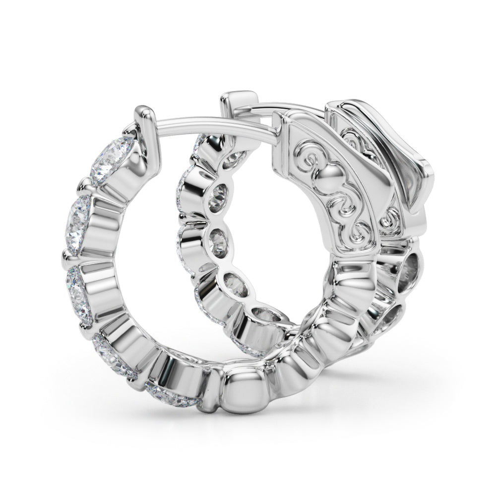 1/2 ct tw Lab Grown Diamond Earrings in 14K White Gold