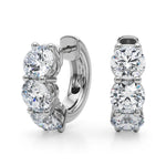 2 1/4 ct tw Lab Grown Diamond Earrings in 14K White Gold