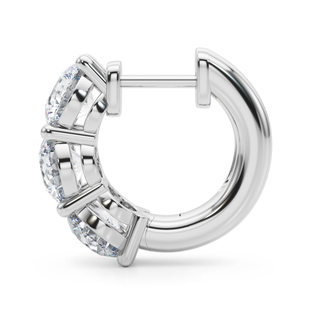 2 1/4 ct tw Lab Grown Diamond Earrings in 14K White Gold