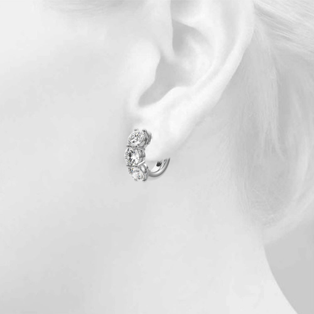 2 1/4 ct tw Lab Grown Diamond Earrings in 14K White Gold