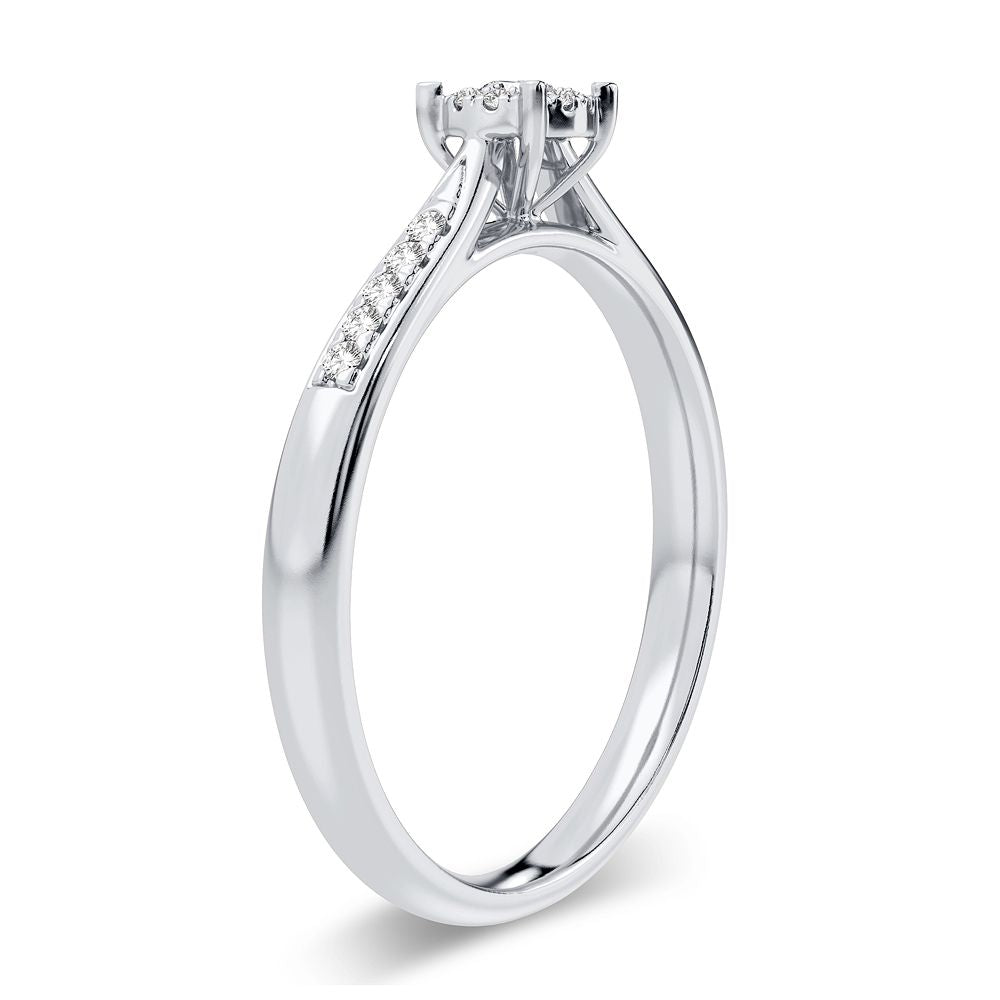 14K 0.15CT Diamond Ring - Picasso Gold & Diamond Jewelry