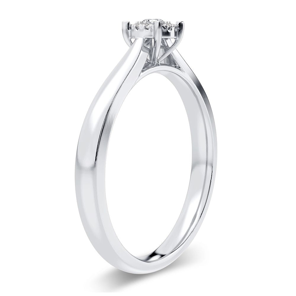 14K 0.10CT Diamond Ring - Picasso Gold & Diamond Jewelry
