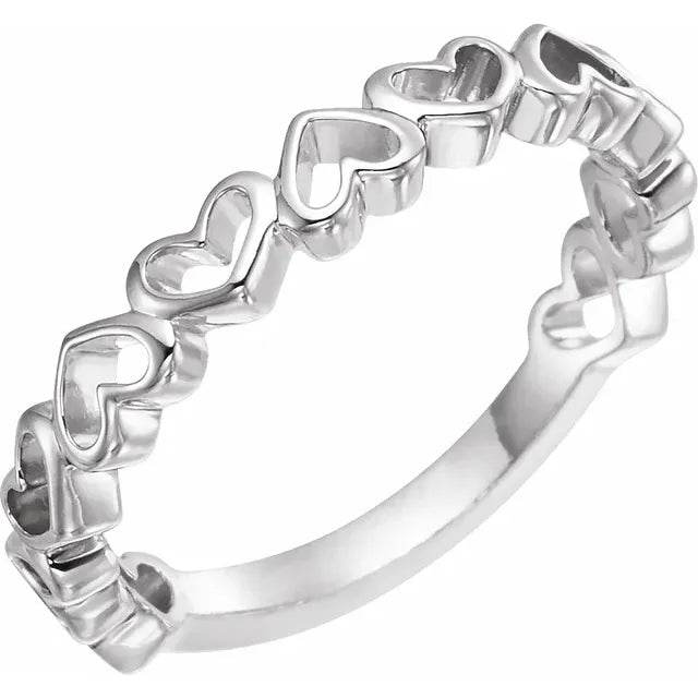 Sterling Silver Heart Ring - Picasso Gold & Diamond Jewelry