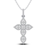 10K 0.20CT Diamond Cross Pendant - Picasso Gold & Diamond Jewelry