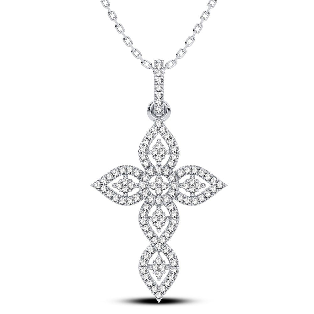 10K 0.20CT Diamond Cross Pendant - Picasso Gold & Diamond Jewelry