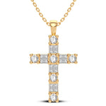 14K 0.50CT Diamond Cross Pendant - Picasso Gold & Diamond Jewelry