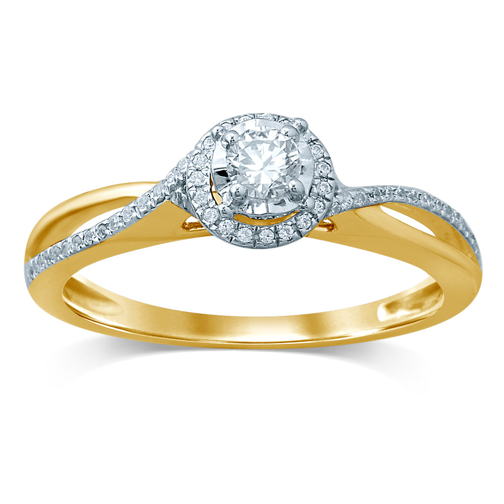 14K 0.25CT Diamond RING - Picasso Gold & Diamond Jewelry