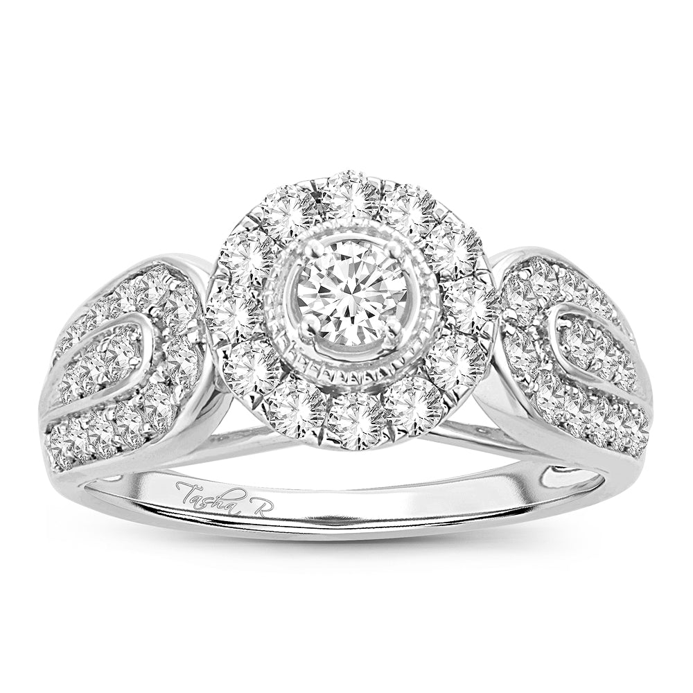 14K 1.00ct Diamond Engagement Ring - Picasso Gold & Diamond Jewelry