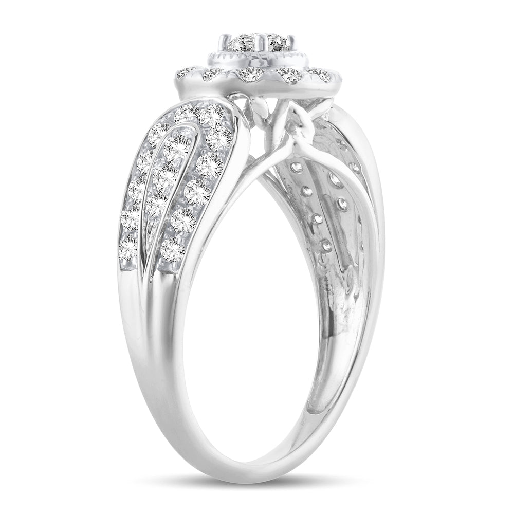 14K 1.00ct Diamond Engagement Ring - Picasso Gold & Diamond Jewelry