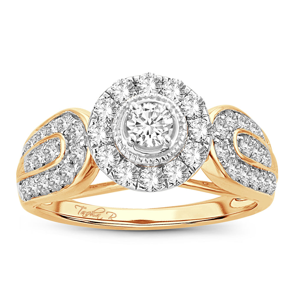 14K 1.00CT Diamond Engagement Ring - Picasso Gold & Diamond Jewelry