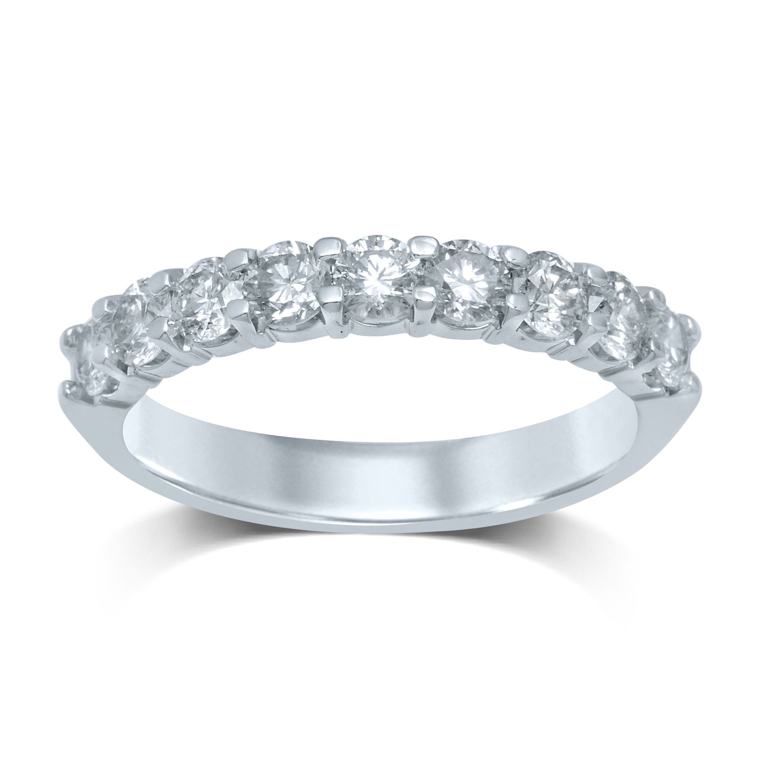 14K 0.10Ct Diamond Ladies  Band - (9 Diamond Stones) - Picasso Gold & Diamond Jewelry