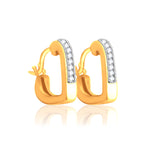 Radiant 10K Gold 0.05CT D-EARRINGS: Heart-Shaped Hoops for Timeless Glamour - Picasso Gold & Diamond Jewelry