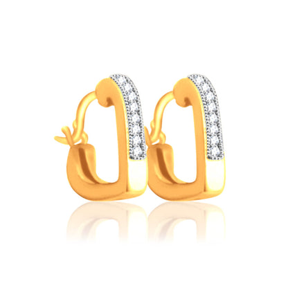 Radiant 10K Gold 0.05CT D-EARRINGS: Heart-Shaped Hoops for Timeless Glamour - Picasso Gold & Diamond Jewelry