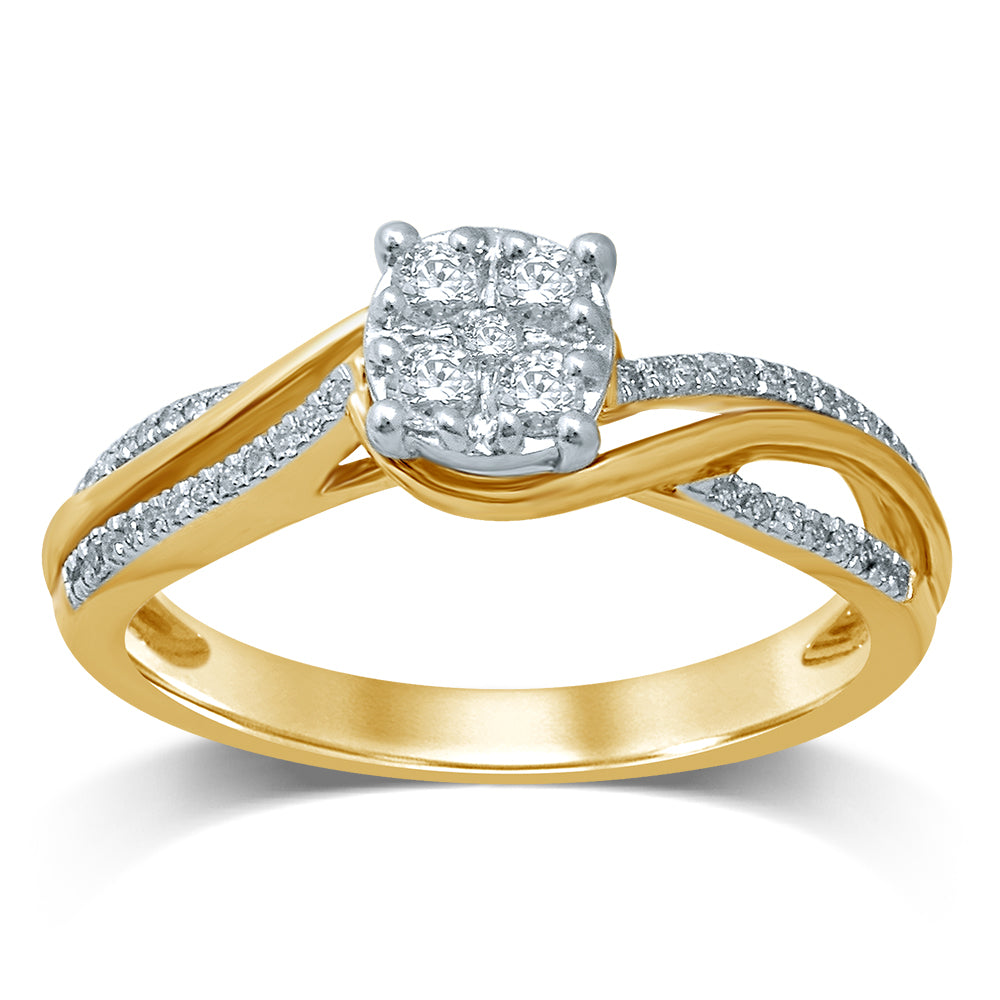 14K 0.25CT Diamond RING - Picasso Gold & Diamond Jewelry