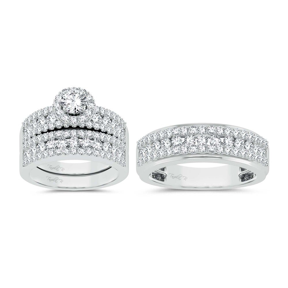 14K 3.01ct Diamond Trio Set - Picasso Gold & Diamond Jewelry