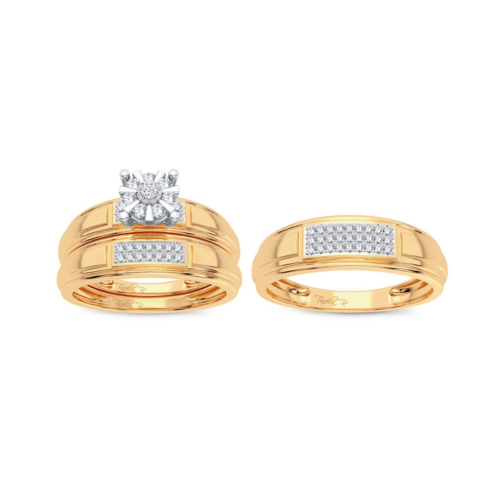 14K 0.25CT Diamond Trio Set - Picasso Gold & Diamond Jewelry