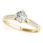 Round Lab Diamond Channel-Set Engagement Ring — Picasso Gold & Diamond
