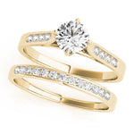 Round Lab Diamond Channel-Set Engagement Ring — Picasso Gold & Diamond