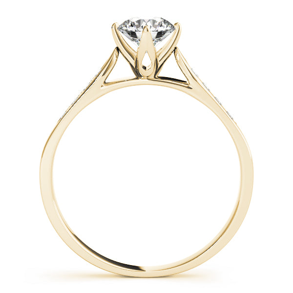 Round Lab Diamond Channel-Set Engagement Ring — Picasso Gold & Diamond