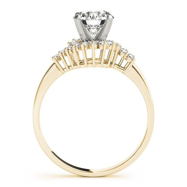 Round Lab Grown Diamond Bypass Engagement Ring — Picasso Gold & Diamond