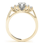 Round Lab Grown Diamond Cluster Engagement Ring — Picasso Gold & Diamond