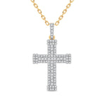 14K 0.50CT Diamond Cross Pendant - Picasso Gold & Diamond Jewelry