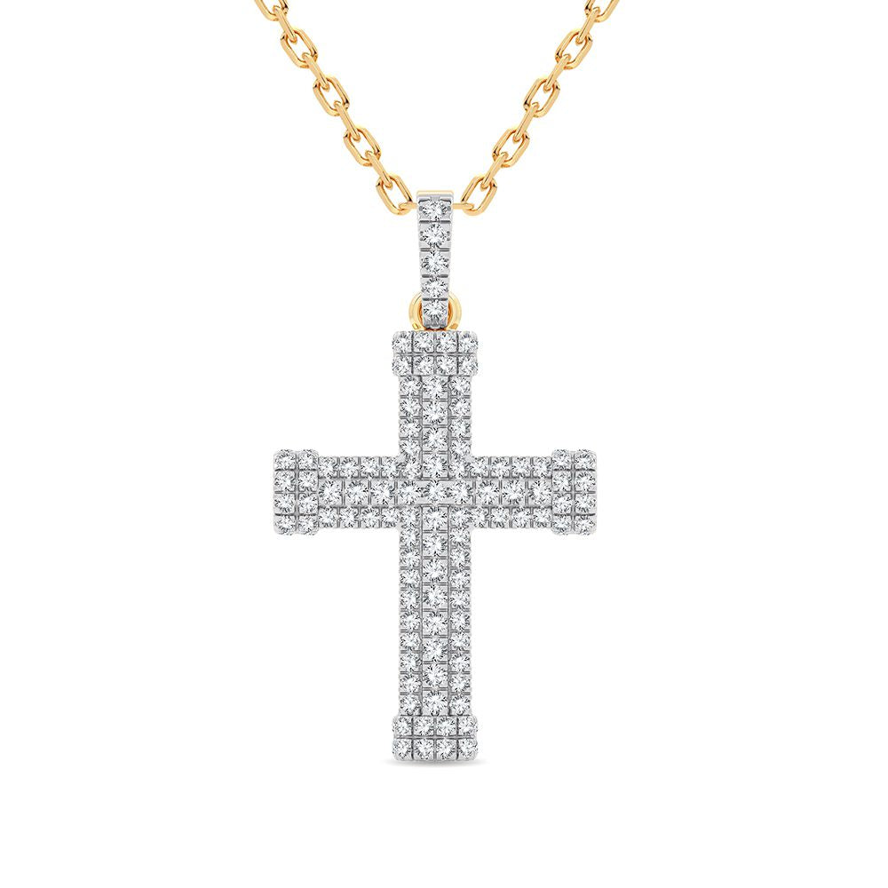 14K 0.50CT Diamond Cross Pendant - Picasso Gold & Diamond Jewelry