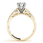 Round Lab Diamond Vintage Engagement Ring — Picasso Gold & Diamond