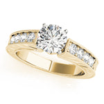 Round Lab Grown Diamond Vintage Milgrain Ring — Picasso Gold & Diamond