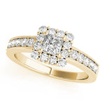 Cushion Halo Lab Grown Diamond Engagement Ring — Picasso Gold & Diamond