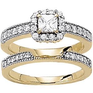 Cushion Halo Lab Grown Diamond Engagement Ring — Picasso Gold & Diamond
