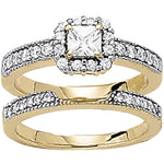 Cushion Halo Lab Grown Diamond Engagement Ring — Picasso Gold & Diamond