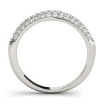 1/2 ct tw Lab Grown Diamond Pavé Wedding Band in 14K White Gold