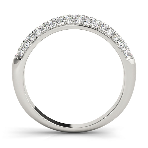 1/2 ct tw Lab Grown Diamond Pavé Wedding Band in 14K White Gold