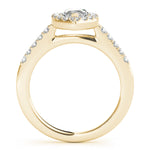 Marquise Lab Grown Diamond Halo Engagement Ring — Picasso Gold & Diamond