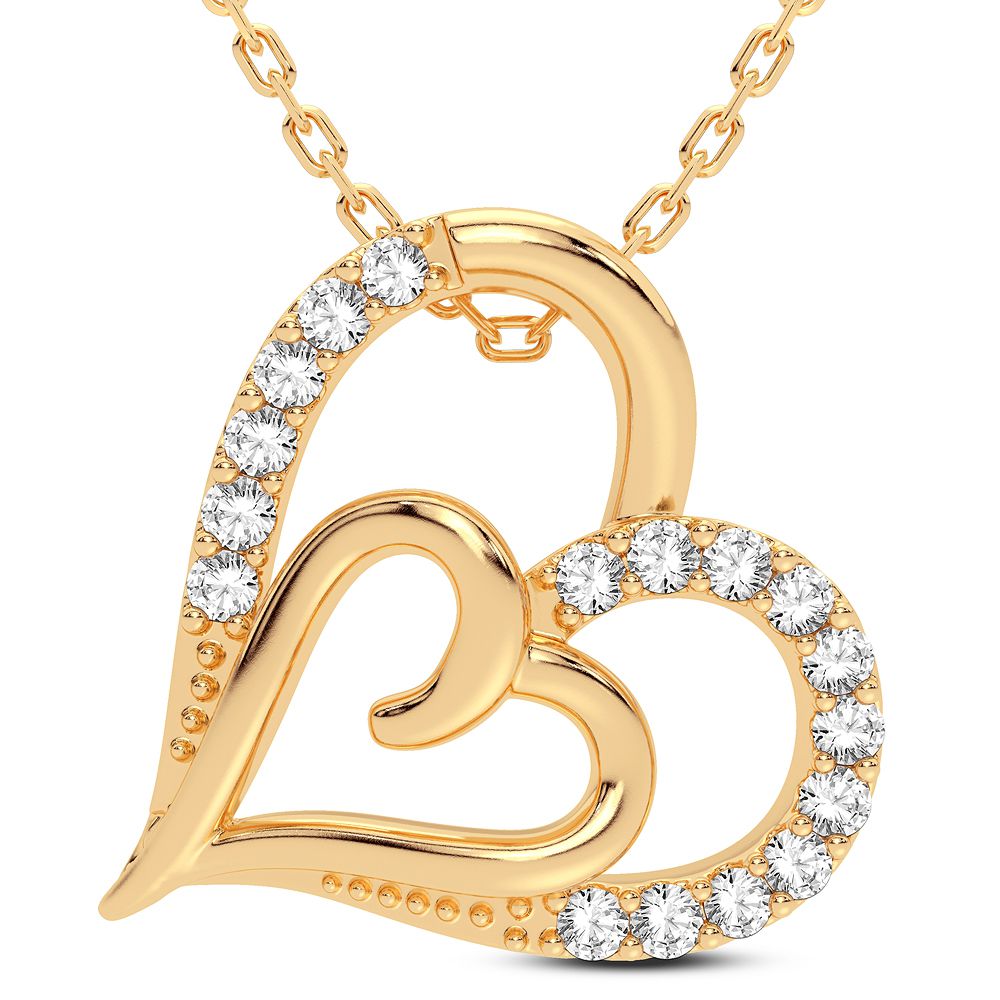 14K 0.11CT Diamond Pendant - Picasso Gold & Diamond Jewelry