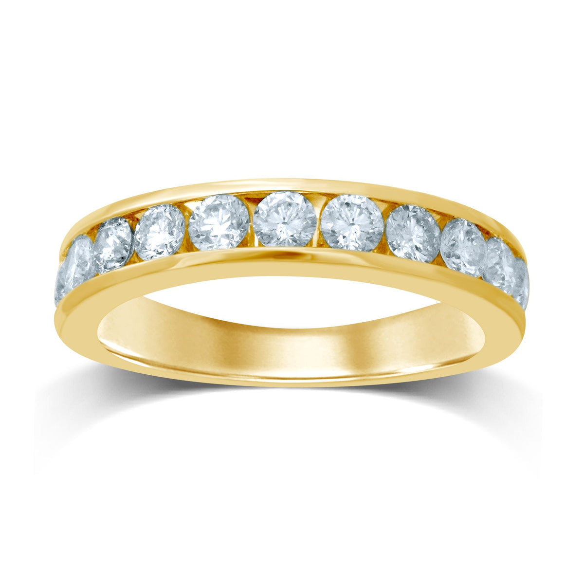 14K 0.36CT Diamond  Band (11 Diamond Stones) - Picasso Gold & Diamond Jewelry
